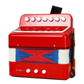 Acordeon Pentru Copii, Acordeon Jucarie pentru Educatie Timpurie, 7 butoane 2 bass, Acordeon Instrument Muzical pentru Copii, 18 x 17 x 10 cm, Rosu