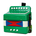 Acordeon Pentru Copii, Acordeon Jucarie pentru Educatie Timpurie, 7 butoane 2 bass, Acordeon Instrument Muzical pentru Copii, 18 x 17 x 10 cm, Verde