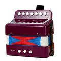 Acordeon Pentru Copii, Acordeon Jucarie pentru Educatie Timpurie, 7 butoane 2 bass, Acordeon Instrument Muzical pentru Copii, 18 x 17 x 10 cm, Mov