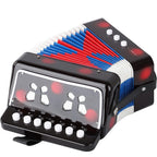 Acordeon Pentru Copii, Acordeon Jucarie pentru Educatie Timpurie, 7 butoane 2 bass, Acordeon Instrument Muzical pentru Copii, 18 x 17 x 10 cm, Negru