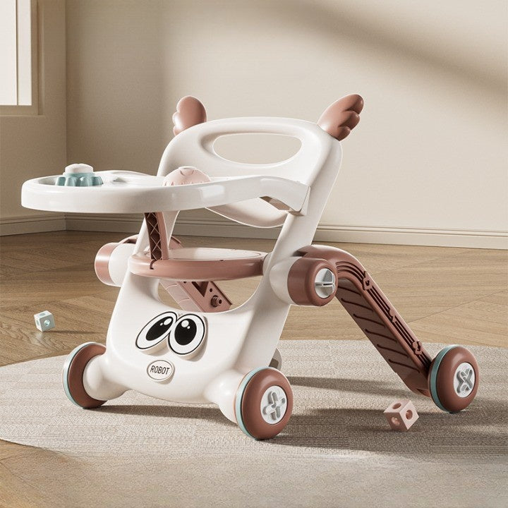Antemergator pentru Copii 8 in 1, Multifunctional, 9-12 Luni, Maro