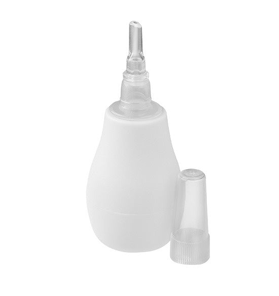 Aspirator nazal cu varf din silicon, +0 luni, Alb, Babyono