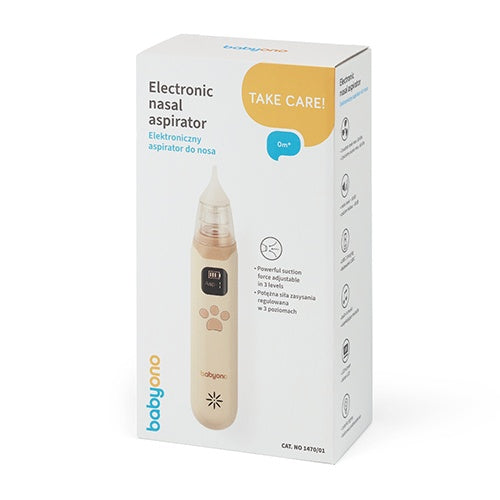 Aspirator nazal electronic pentru copii, Bej, 0 luni+, Babyono