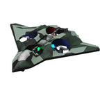 Avion de Lupta cu Telecomanda, Tip Drona, din EVA (Spuma), incarcare USB, 2.4 GHz, Rotire 360°, Zbor pana la 100 m, Model Army, Verde