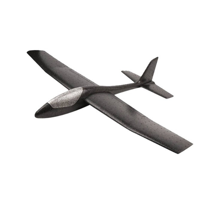 Avion Zburator, Tip Planor, 83 cm Lungime, +3 Ani, din Polistiren, Aruncare 10 - 30 m, Negru