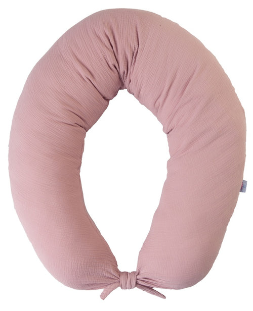 BABYMATEX Moon- Perna pentru alaptare muselina , culoare roz, 260 cm