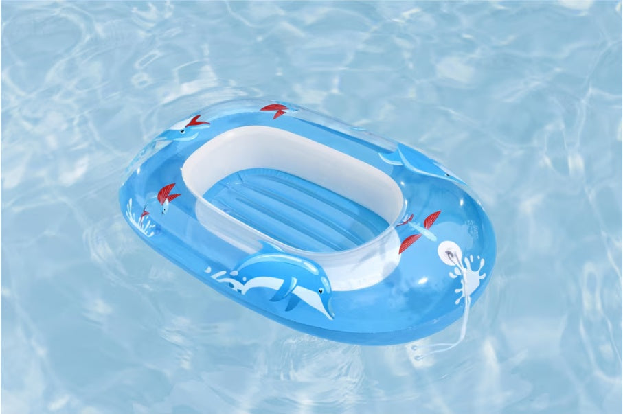 Barca gonflabila BESTWAY, 3-6 ani, 102x69 cm, capacitate maxima 45 kg, delfin