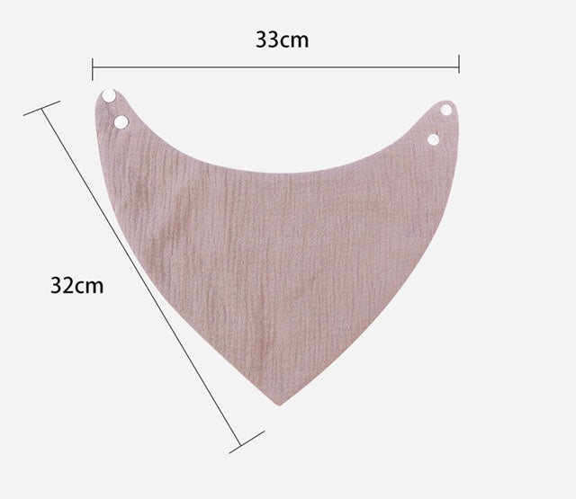 Baveta Triunghiulara, din Bumbac, pentru Copii 0-12 Luni, 33x32 cm, Rezistenta la Apa, Albastru