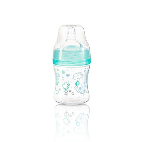 Biberon din plastic cu gat larg, 120 ml, Babyono, Verde