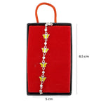 Bratara pentru Copii, Jolie, Argint 925, Model Fluture, cu Email si Zirconiu, 22 cm/4.4g Argintiu/Galben