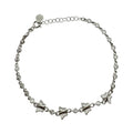 Bratara pentru Copii, Jolie, Argint 925, Model Fluture, cu Email si Zirconiu, 22 cm/4.4g Argintiu/Alb