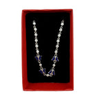 Bratara pentru Copii, Jolie, Argint 925, Model Fluture, cu Email si Zirconiu, 22 cm/4.4g Argintiu/Albastru inchis