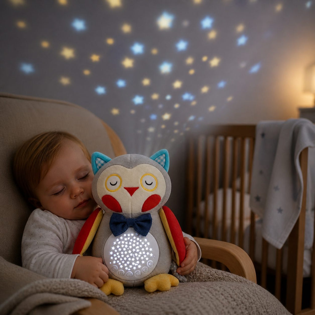 Bufnita De Plus Interactiva Pentru Copii Cu Proiectie Luminoasa Si Muzica, Copii 0+ Luni, Multicolor