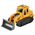 Buldozer cu Senile Jucarie pentru Copii, Jucarie Buldozer cu Telecomanda, Jucarie de Constructie, Acumulator cu Incarcare USB, 25 x 12 x 12 cm, Galben