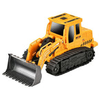 Buldozer cu Senile Jucarie pentru Copii, Jucarie Buldozer cu Telecomanda, Jucarie de Constructie, Acumulator cu Incarcare USB, 25 x 12 x 12 cm, Galben