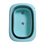 Cada Pliabila pentru Baie, din PP+TPE, pentru Copii 0-6 Ani, cu Picioare, Suport de Sezut, Scurgere Etans, 48.5x25x72 cm, Albastru