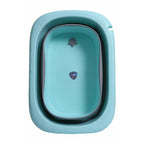Cada Pliabila pentru Baie, din PP+TPE, pentru Copii 0-6 Ani, cu Picioare, Suport de Sezut, Scurgere Etans, 80 x 52 x 42 cm, Albastru
