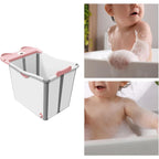 Cada Pliabila pentru Baie, din PP+TPE, pentru Copii +6 Luni, Model Ursulet, Scaun de Interior, Detasabil, 82 x 50 x 54 cm, Roz