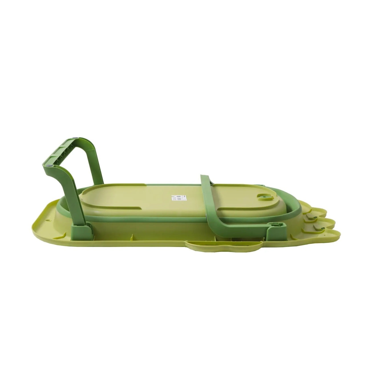 Cada Pliabila pentru Baie, din PP+TPR, pentru Copii 0-6 Ani, Model Crocodil, Dop de Scurgere, 80x54x21 cm, Verde
