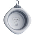 Cada Pliabila pentru Baie pentru Copii, Cadita pentru Bebelusi, Model Romb pentru Picioare Koala, Gri, 30x30x3.5 cm, 4L