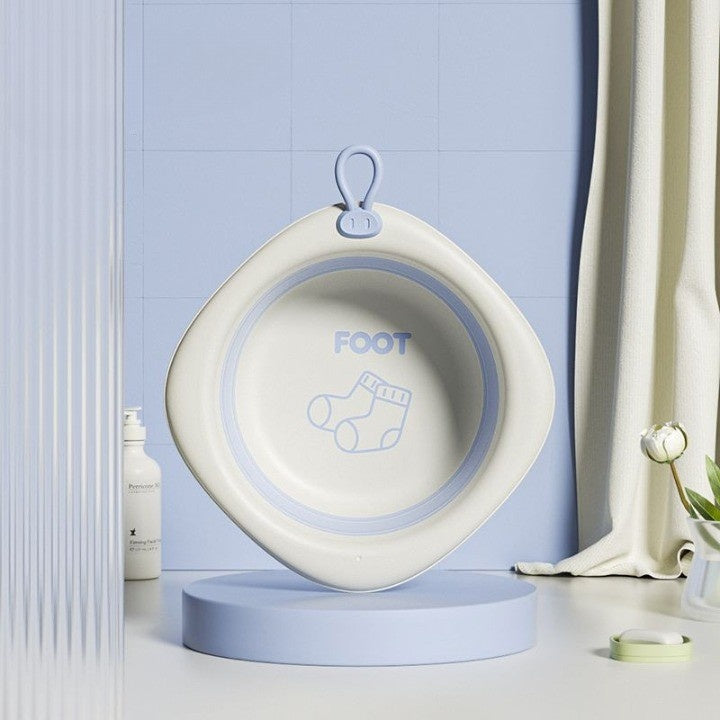 Cada Pliabila pentru Baie pentru Copii, Cadita pentru Bebelusi, Model Romb pentru Picioare, Mov, 31.5x31.5x3.5 cm, 3L