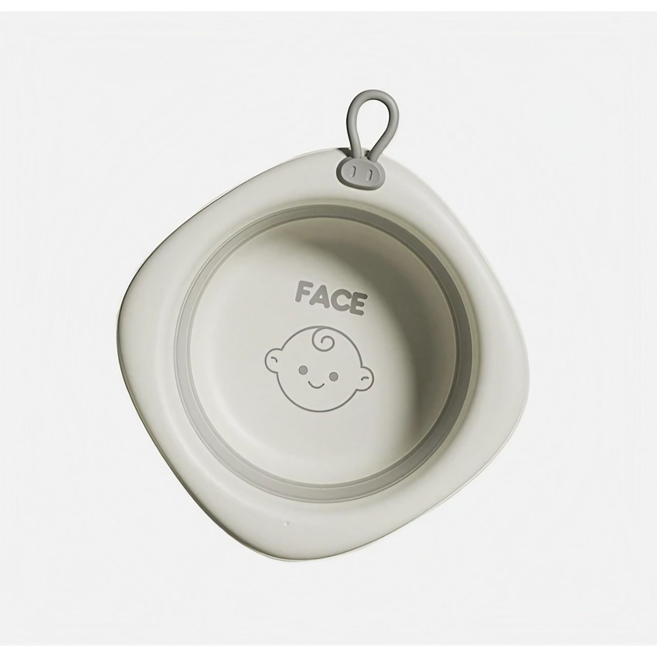 Cada Pliabila pentru Baie pentru Copii, Cadita pentru Bebelusi, Model Romb pentru Fata, Gri, 31.5x31.5x3.5 cm, 3L