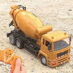 Camion Betoniera Jucarie pentru Copii, Jucarie Camion Betoniera cu Telecomanda, Jucarie de Constructie, Acumulator cu Incarcare USB, 29 x 13 x 9 cm, Galben