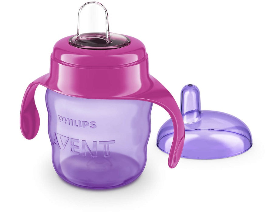 Cana cu tetina de formare Philips Avent, +6 luni, 200 ml, roz