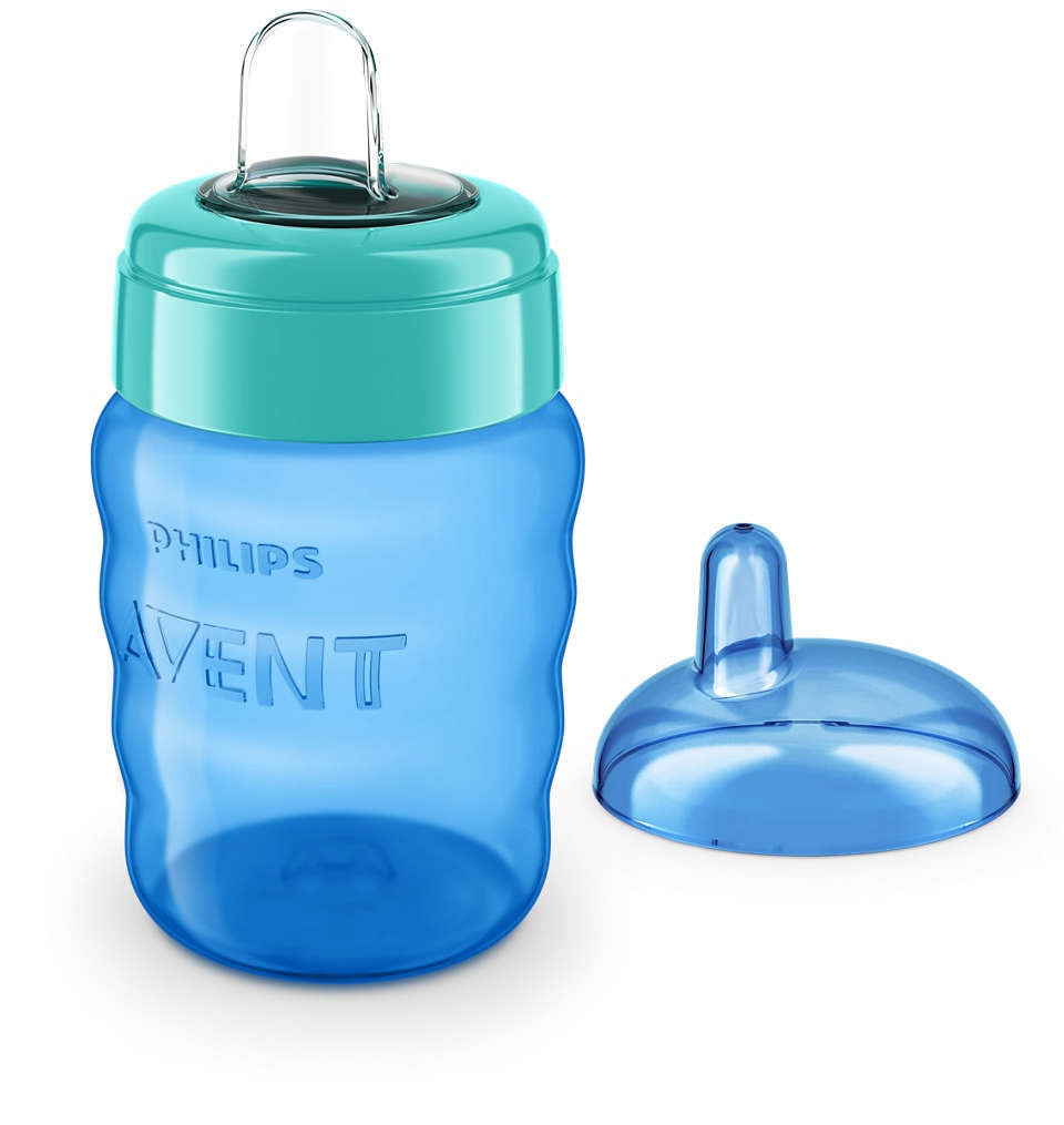 Cana cu tetina de formare Philips Avent, +9 luni, albastra