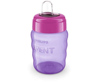 Cana cu tetina de formare Philips Avent, +9 luni, roz