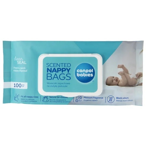 Canpol babies, pungi parfumate pentru scutece folosite, 100 buc