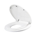 Capac de Toaleta cu Reductie 2 in 1, pentru Copii si Adulti, Coborare Lenta si Silentioasa, Instalare Usoara, din PP5 , in Forma de O, Alb