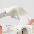 Capac WC cu Reductie, pentru Copii, cu Manere, Model Ursulet, Plastic Durabil, Roz