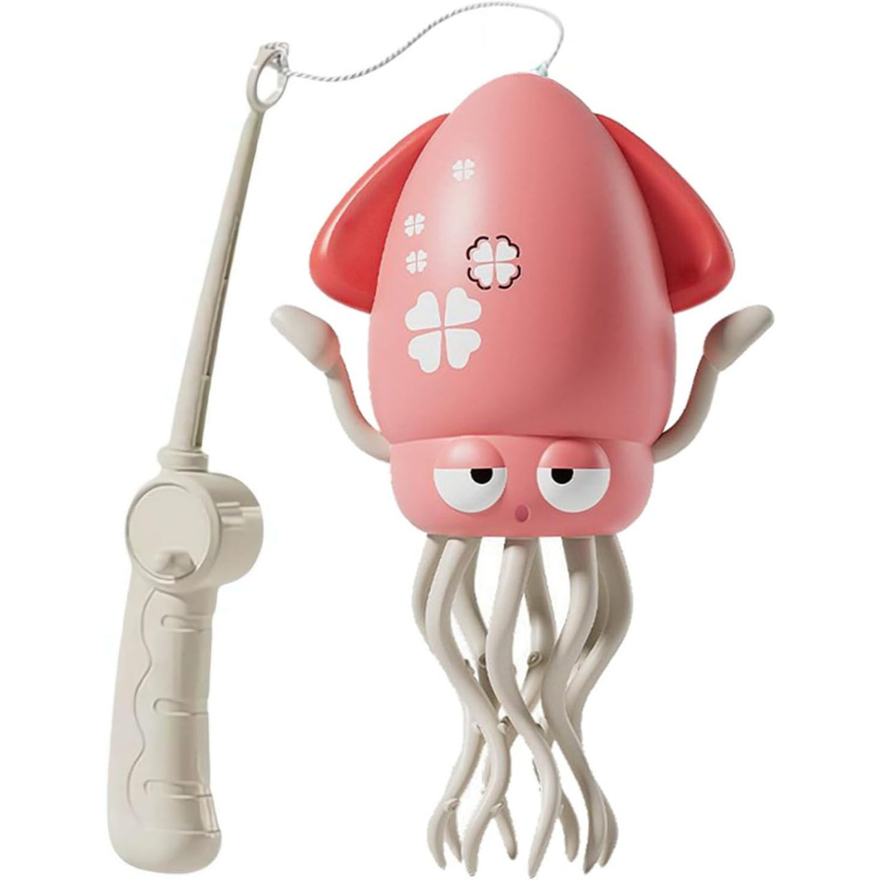 Caracatita Dansatoare, +3 Ani, 3 Moduri, din ABS, Incarcare USB, cu Undita Inclusa, 12.6 x 7.6 x 20.7 cm, Roz