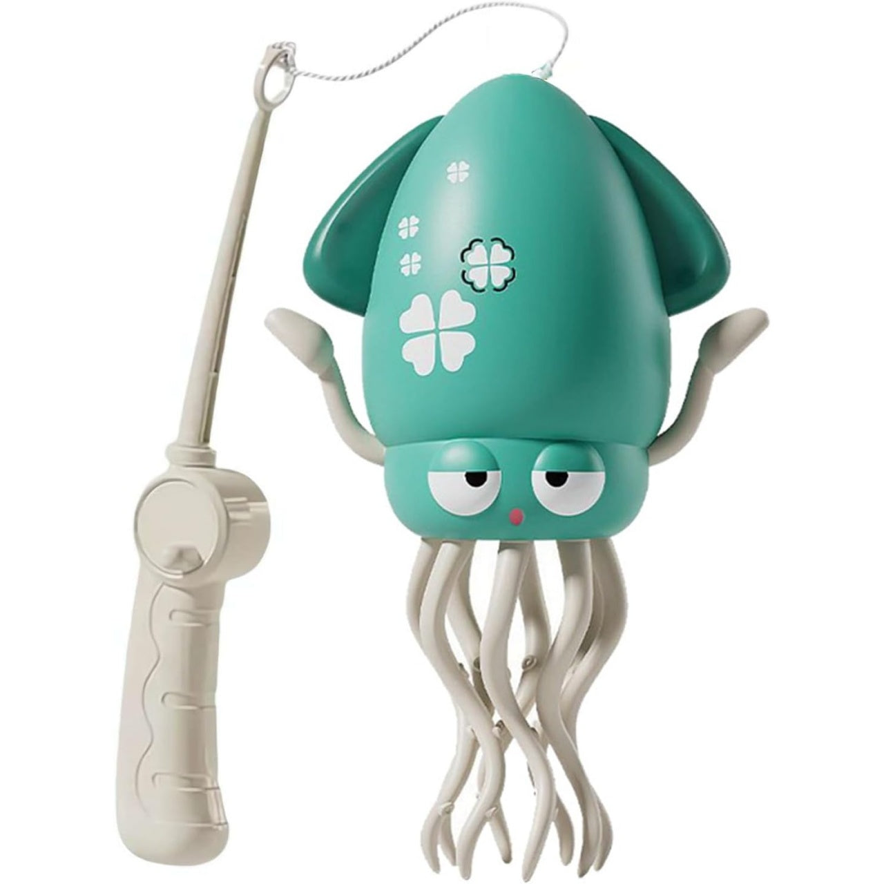 Caracatita Dansatoare, +3 Ani, 3 Moduri, din ABS, Incarcare USB, cu Undita Inclusa, 12.6 x 7.6 x 20.7 cm, Verde