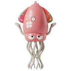 Caracatita Dansatoare, +3 Ani, 3 Moduri, din ABS, Incarcare USB, cu Undita Inclusa, 12.6 x 7.6 x 20.7 cm, Roz