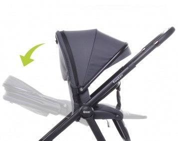 Carucior 4BABY Foster, amortizare, pliabil, negru