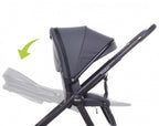 Carucior 4BABY Foster, amortizare, pliabil, negru