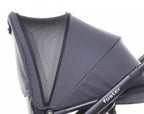 Carucior 4BABY Foster, amortizare, pliabil, negru