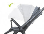Carucior 4BABY Foster, amortizare, pliabil, negru