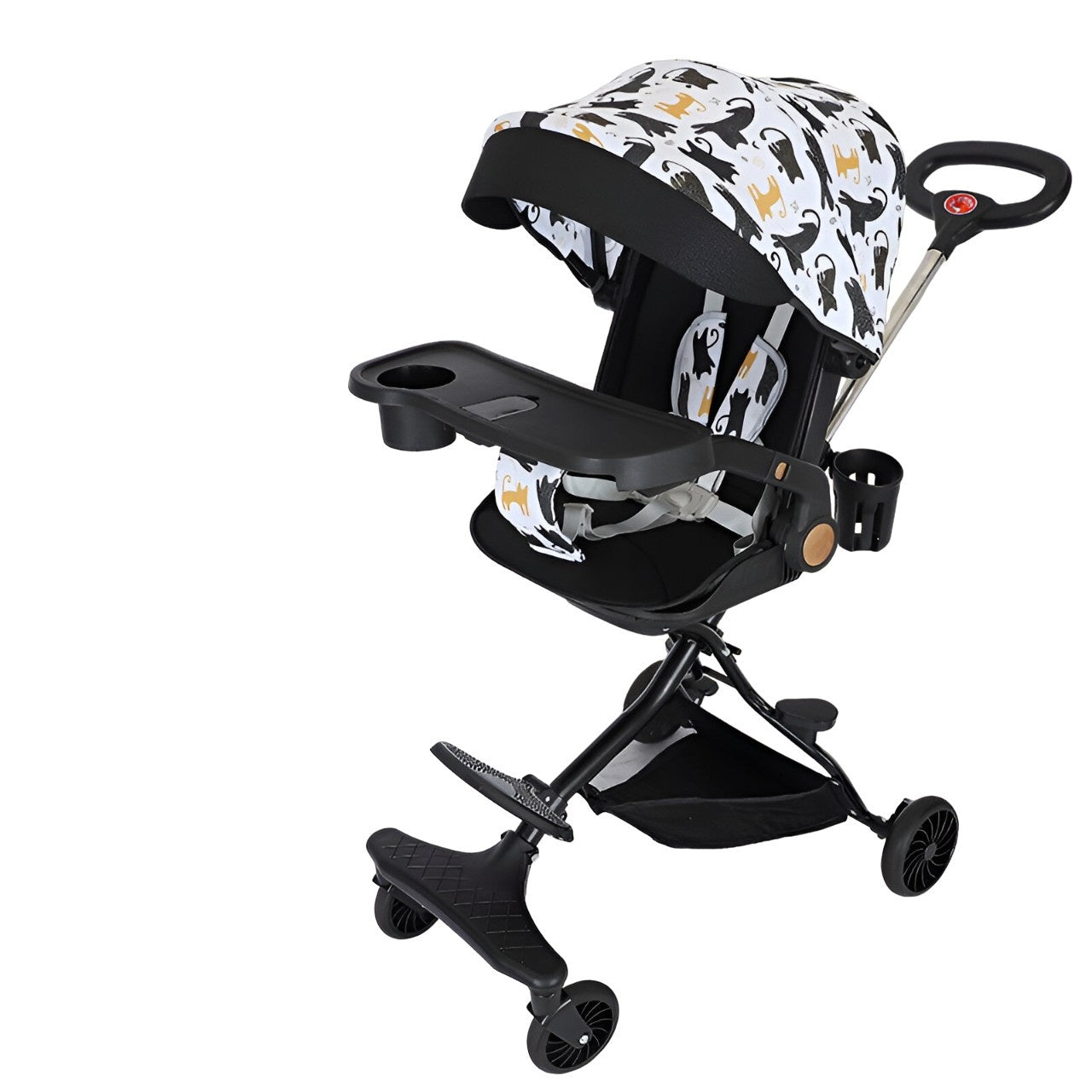 Carucior Sport Flippy 3in1, 6-36 Luni, Reversibil, Pliabil, Negru Model Pisicute