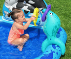Centru de joaca copii, Bestway Polar Pals, gonflabil, PVC, 134 x 131 x 73 cm