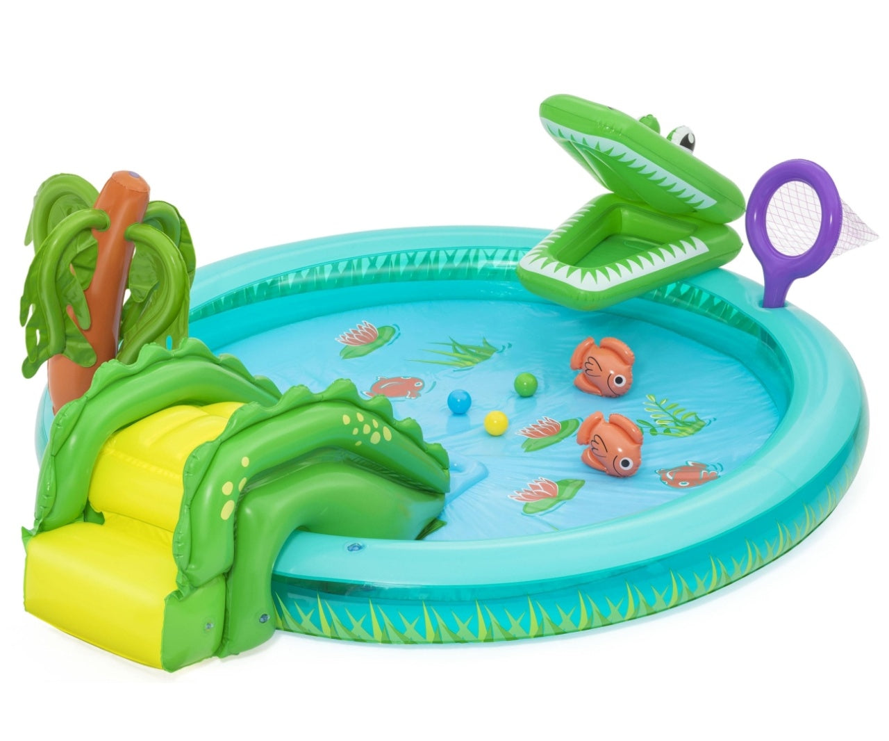 Centru de joaca gonflabil BESTWAY, 2 ani+, 224 x 181 x 72 cm, 210L, tematica crocodil