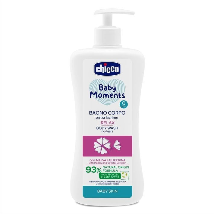 Chicco Gel de dus fara lacrimi Relax Baby Moments 0luni+, 500 ml
