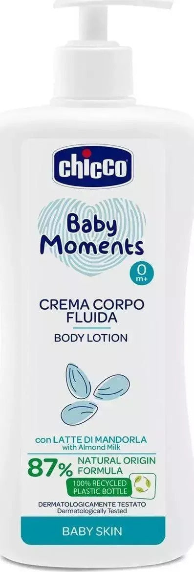Chicco Lapte de corp cu dozator Baby Moments, 500 ml, (0+ luni)