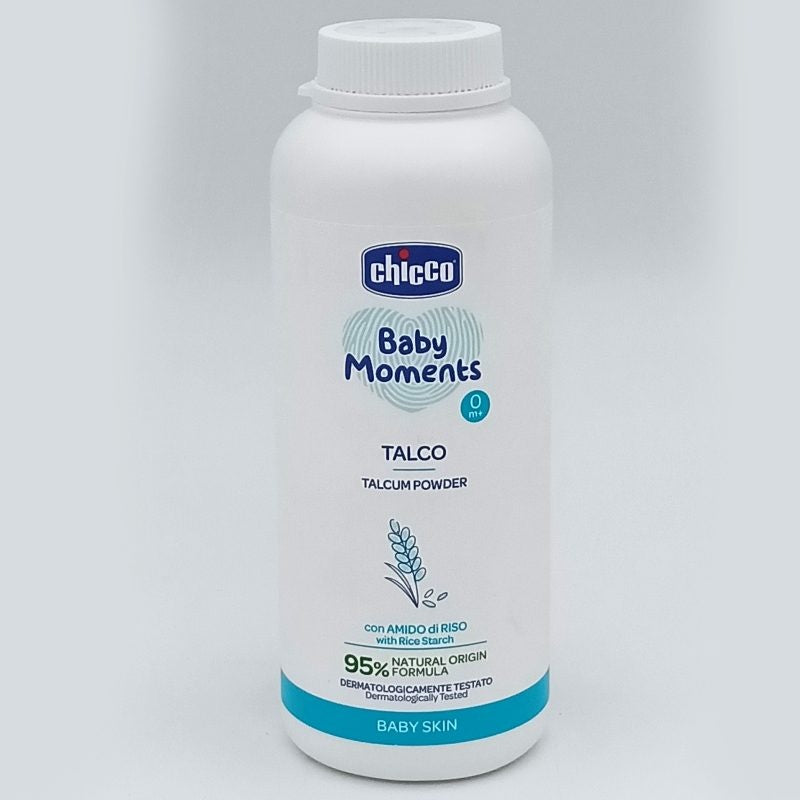 Chicco Pudra de talc Baby Moments 0 luni +, 150g