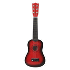 Chitara pentru Copii, din Lemn si Plastic, pentru Incepatori, 53.4 x 17.5 x 5.8 cm, Rosu Lucios