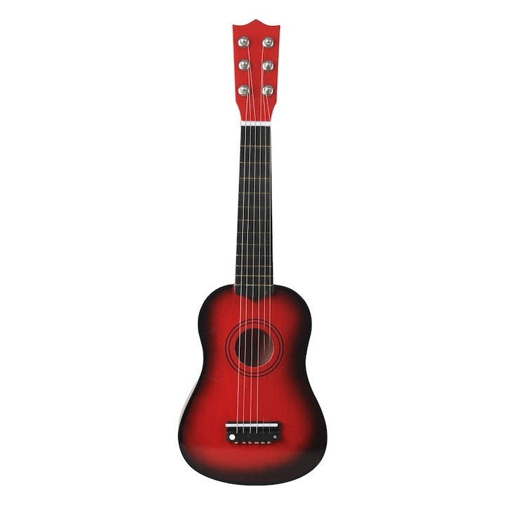 Chitara pentru Copii, din Lemn si Plastic, pentru Incepatori, 53.4 x 17.5 x 5.8 cm, Rosu Lucios