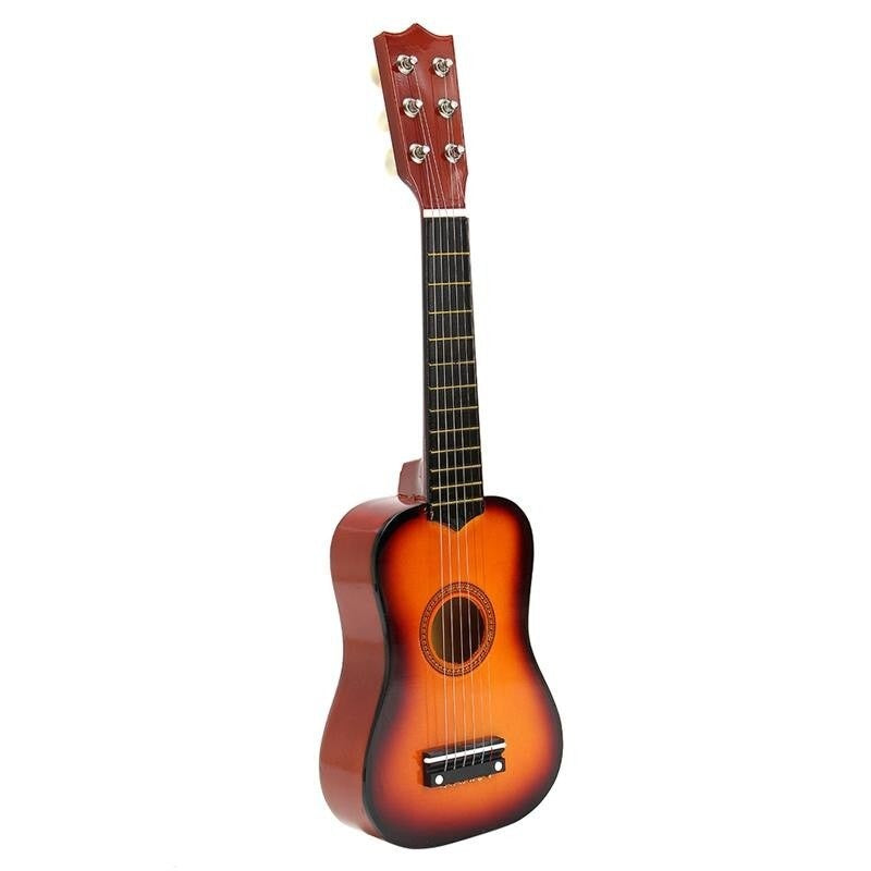 Chitara pentru Copii, din Lemn si Plastic, pentru Incepatori, 53.4 x 17.5 x 5.8 cm, Maro Lucios