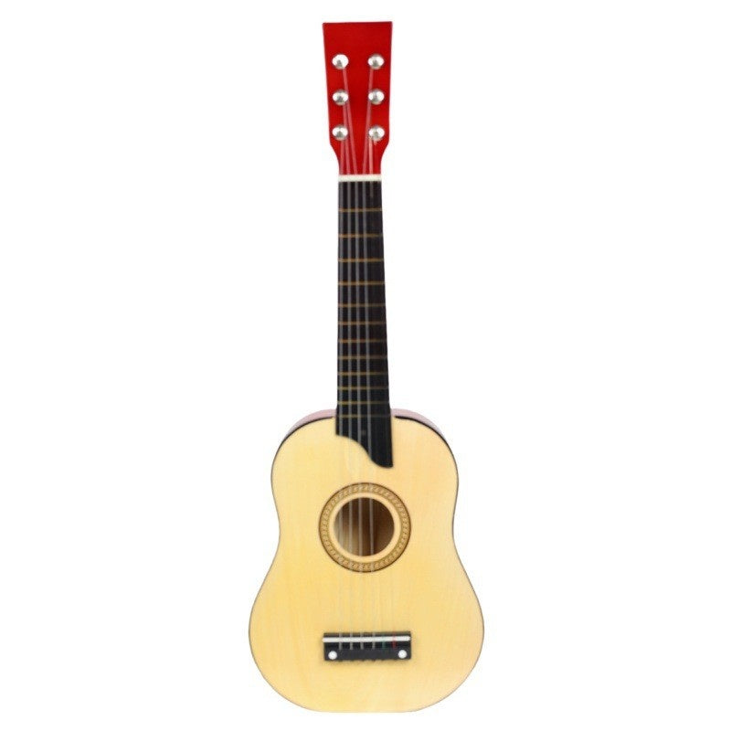 Chitara pentru Copii, din Lemn si Plastic, pentru Incepatori, 63.5 x 22 x 5.8 cm, Bej